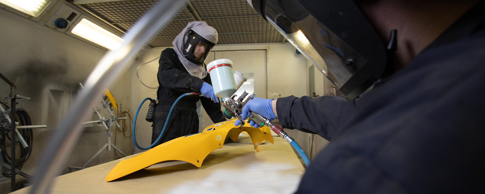 Photo of the automotive spray booth