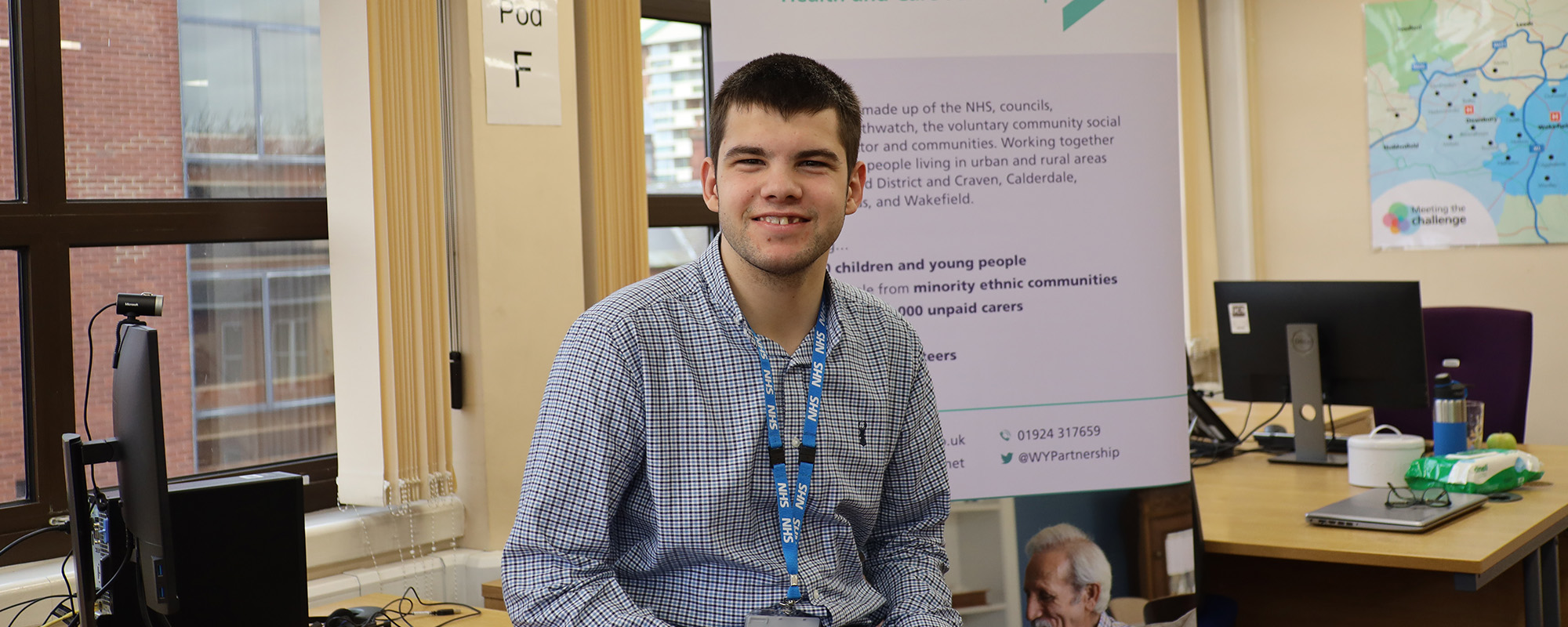 Foundation learning student David on a work placement