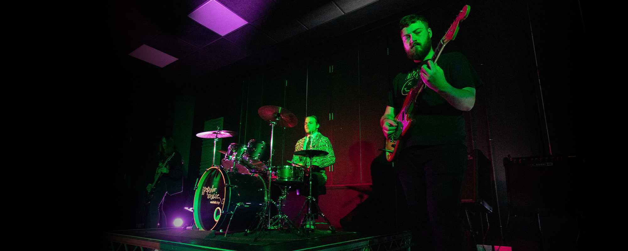 Students performing in the White Room performance space