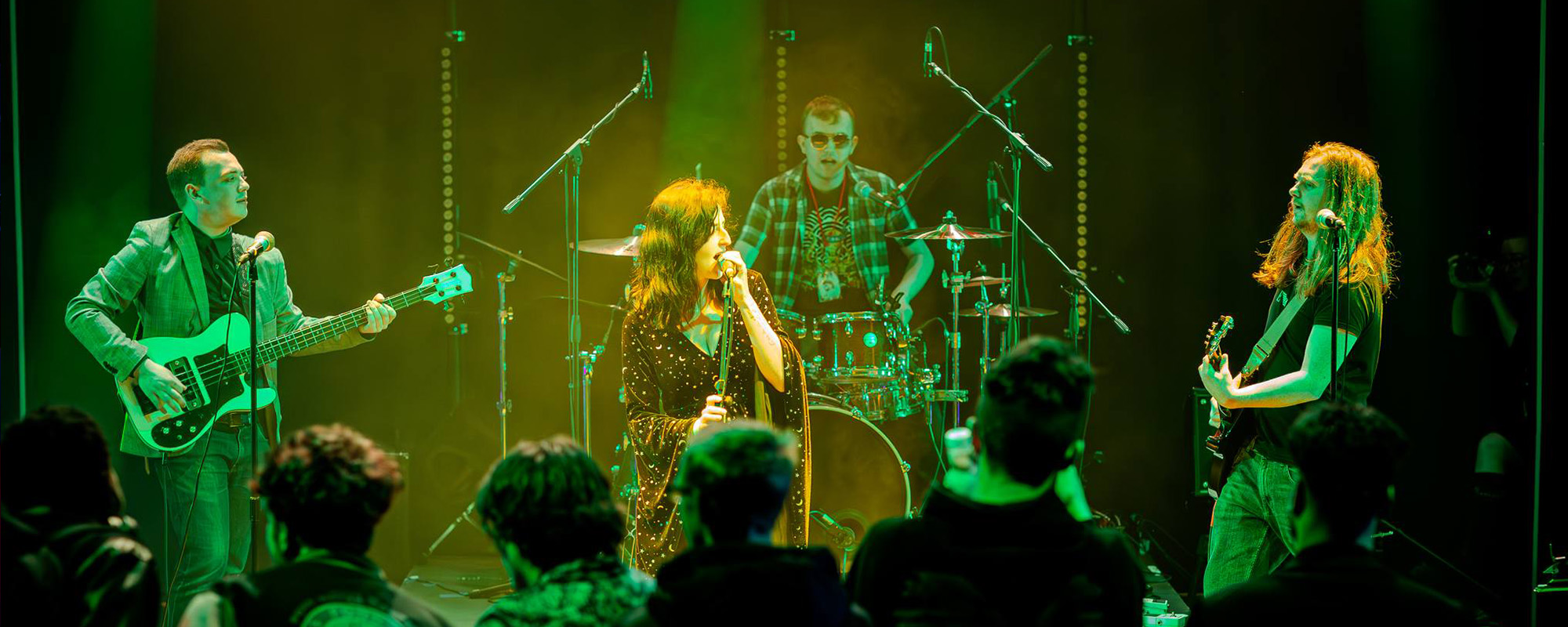 Photo of students performing at the Upload music festival