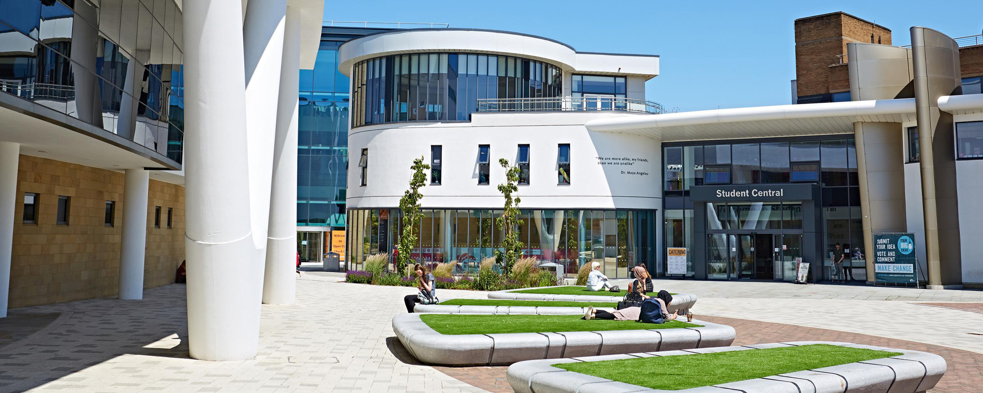 Photo of the Huddersfield University campus