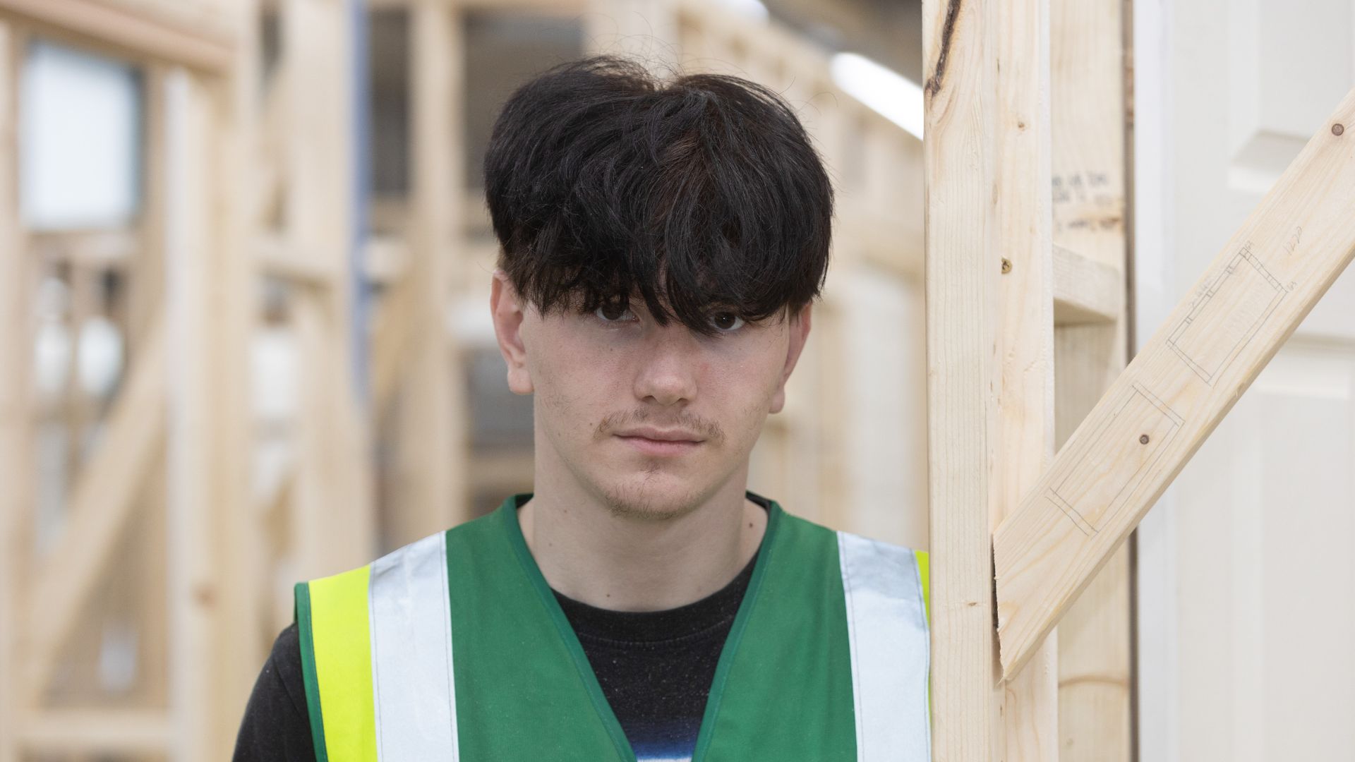 Joshua in the construction workshop