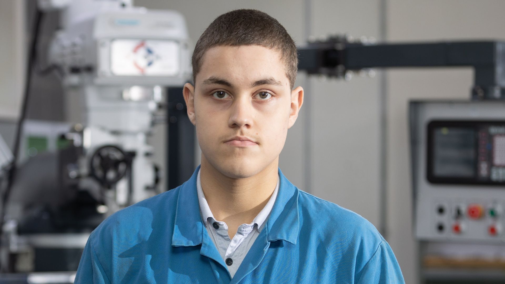 Lewis in the Engineering workshop