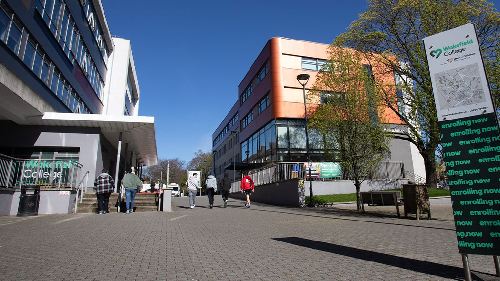 Photo outside of Wakefield College 