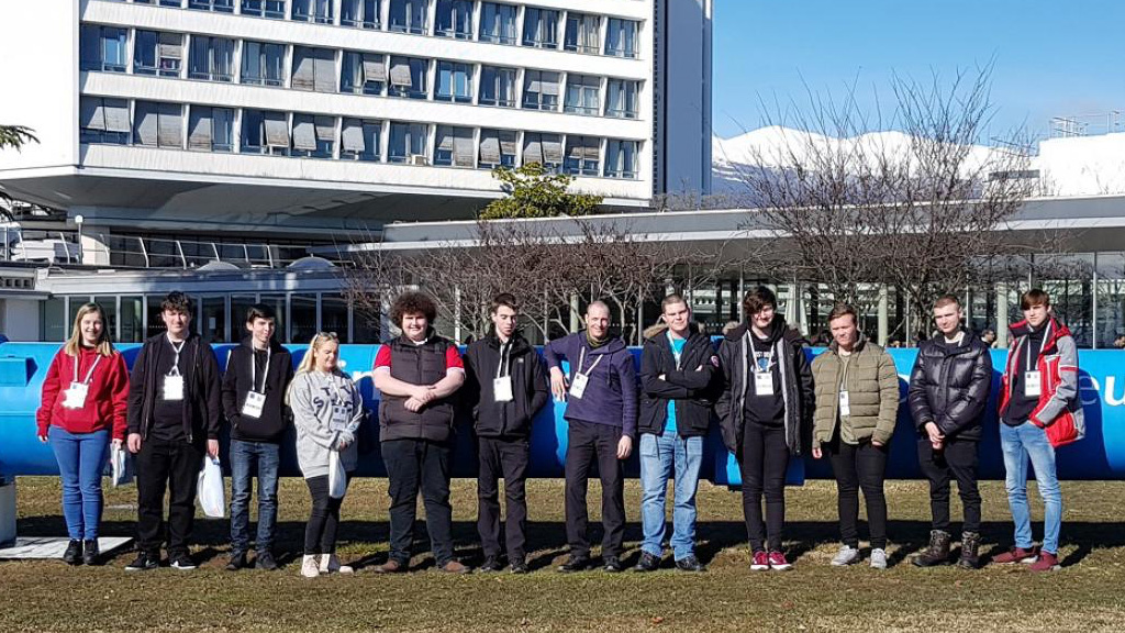 College students at CERN