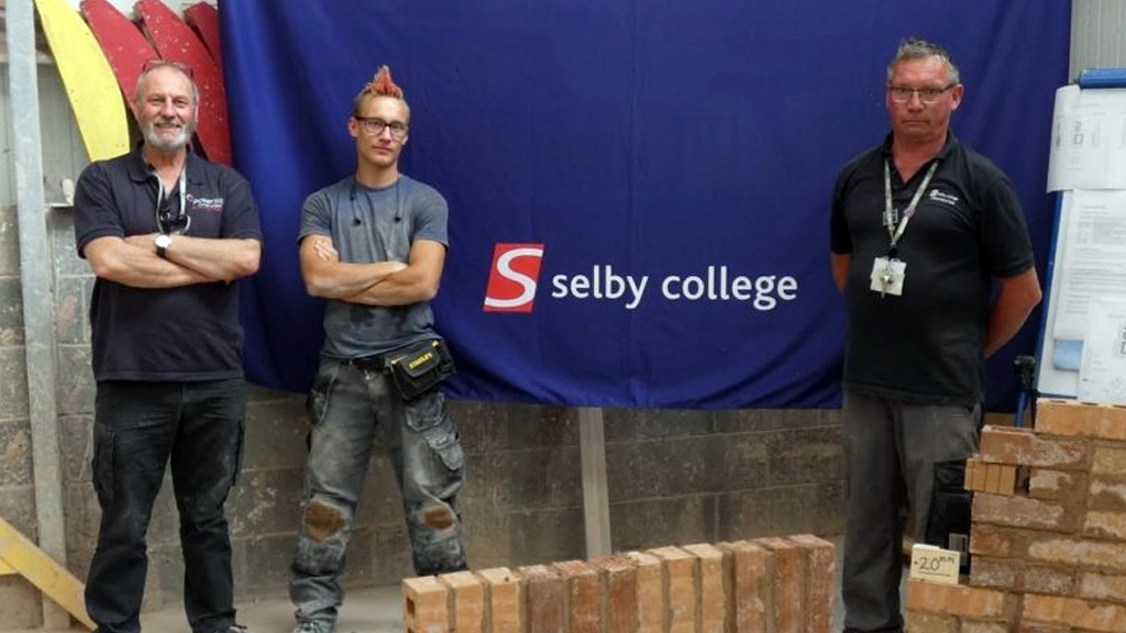 Jake Gill, Level 2 Bricklaying student at Selby College