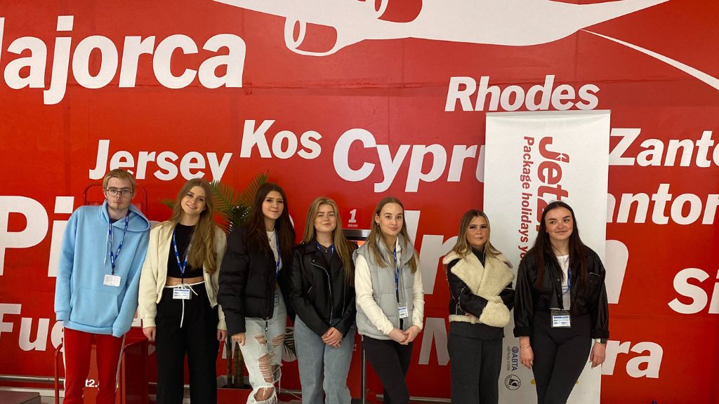 Travel & Tourism students at Jet 2 headquarters