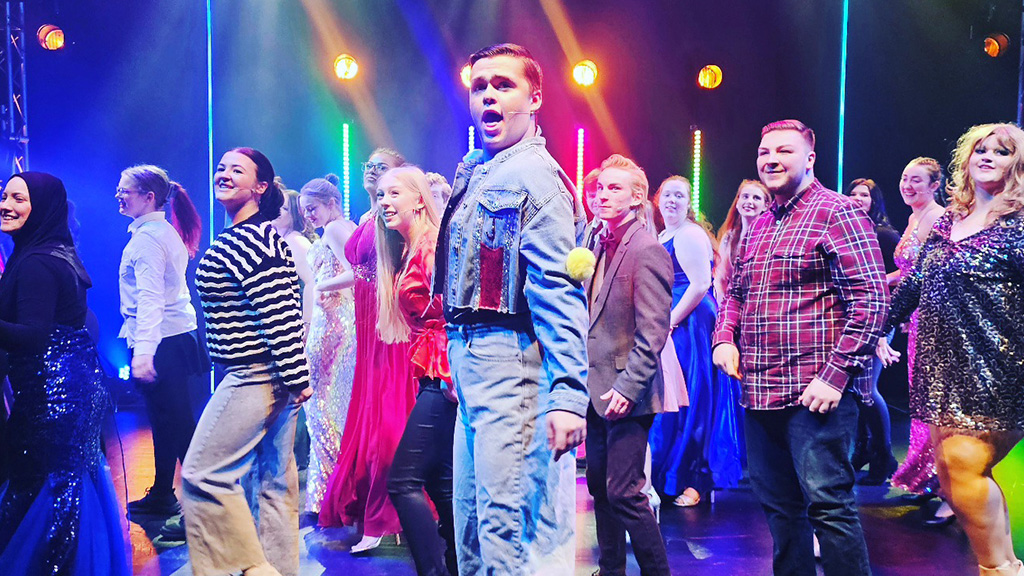 Wakefield College Musical Theatre students performing ‘Everybody’s Talking About Jamie’