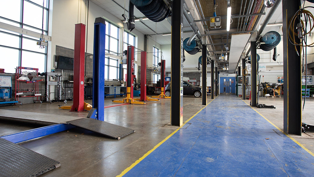 Automotive workshop at Castleford College